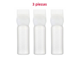 Pacote com 3 Frascos Recarregáveis de 180ml para Óleo Capilar MDUG (branco)