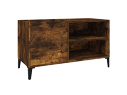 Record Cabinet, Record Cabinets Vidaxl Marrom Madeira Processada (84.5 X 38 X 48 Cm)