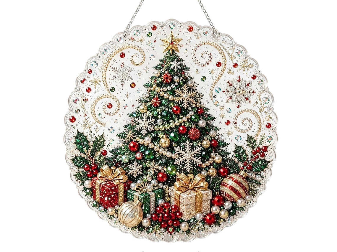 Kit De Pintura De Pérolas E Diamantes De Natal, Decoração De Janela Diy Para Iniciantes - 10polegadas-c