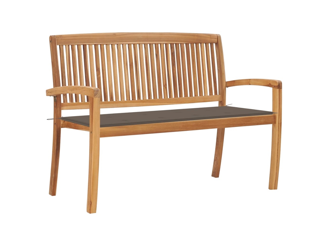 Banco de exterior VIDAXL Brown Teca (128.5x57.5x90 cm)