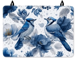 Capa Protetora Para Fogão Elétrico Com Estampa De Pássaros, Natureza, Floral, Primavera, Azul, Impermeável, Item