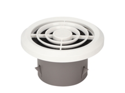 Tampa de ventilação redonda de 75 mm (com volume de ar ajustável, adequada para tetos e paredes internas)
