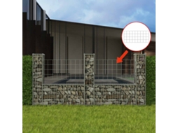 Vidaxl Cesto Gabião Em Forma De U Aço Galvanizado 240x20x100 Cm