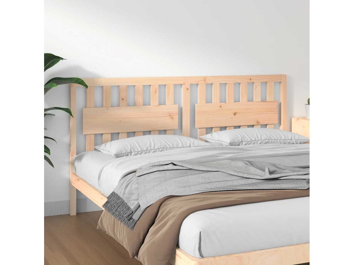 Vidaxl Cabeceira De Cama 185,5x4x100 Cm Madeira De Pinho Maciça