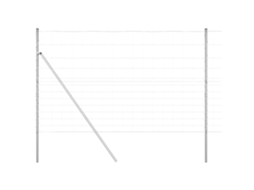 Conjunto 1 Poste De Cerca Externo Vidaxl Prateado Aço (25 X 1,5 M)