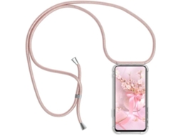 Capa Xiaomi Redmi 7 HONGWE. Com cordão Rosa