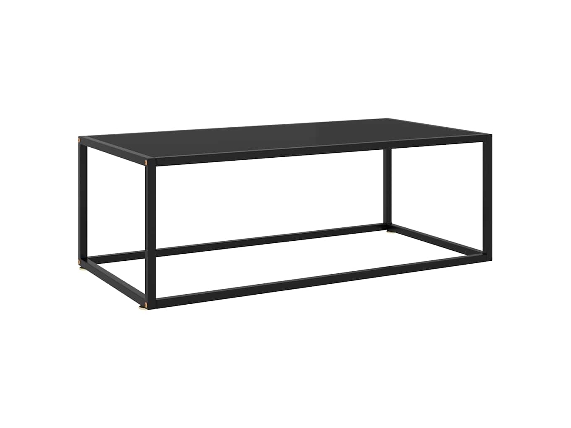 Vidaxl Mesa De Centro 100x50x35 Cm Vidro Preto