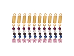 2026 10pcs Colgantes de Pelo Diy Mariposa Blanca de Metal 20 Rollos Resortes Accesorios de Trenza para Pelo
