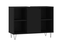 Armário de Casa de Banho em Derivados de Madeira Preto MAISON EXCLUSIVE (80x33x60 cm)