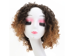 2026 peluca Rizada Corta Deep Wave Con Flequillo Sintética Resistente Al Calor para Mujeres