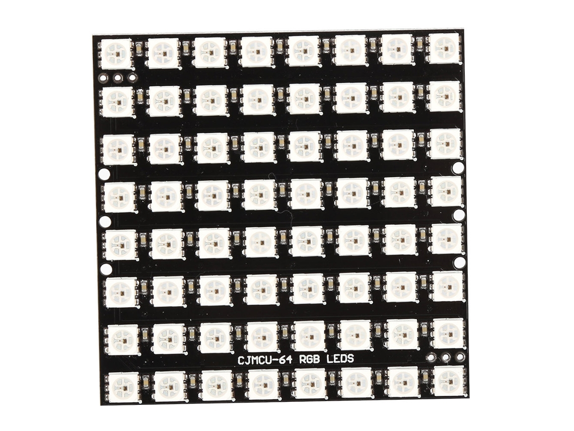 Placa de desenvolvimento LED de 64 dígitos com controlador WS2812, 5VDC 8x8 LEDs RGB 5050
