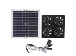 Laxiscreed Ventilador Solar De Silício Monocristalino Com 4 Aberturas Para Melhor Ventilação