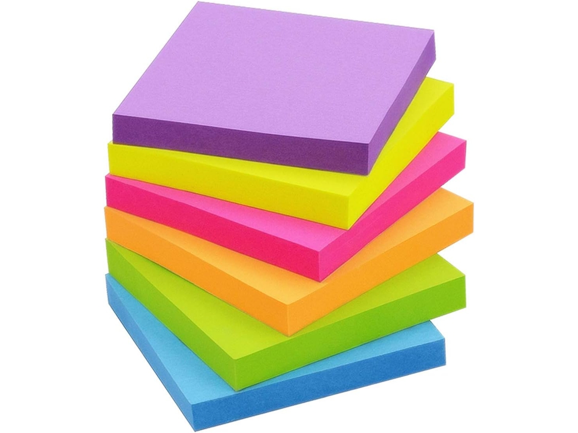Blocos de Notas Autoadesivos em Cores Frias, Totalizando 600 Folhas BRILVIBERA