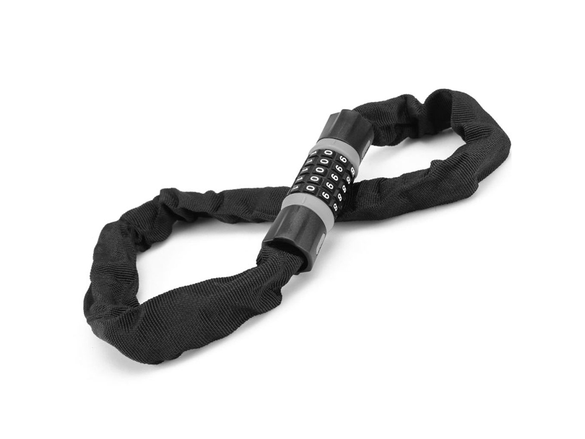 Lurelia Cadeado Bicicleta, Código, Chave, Cabo Longo, Cinzento, 60cm