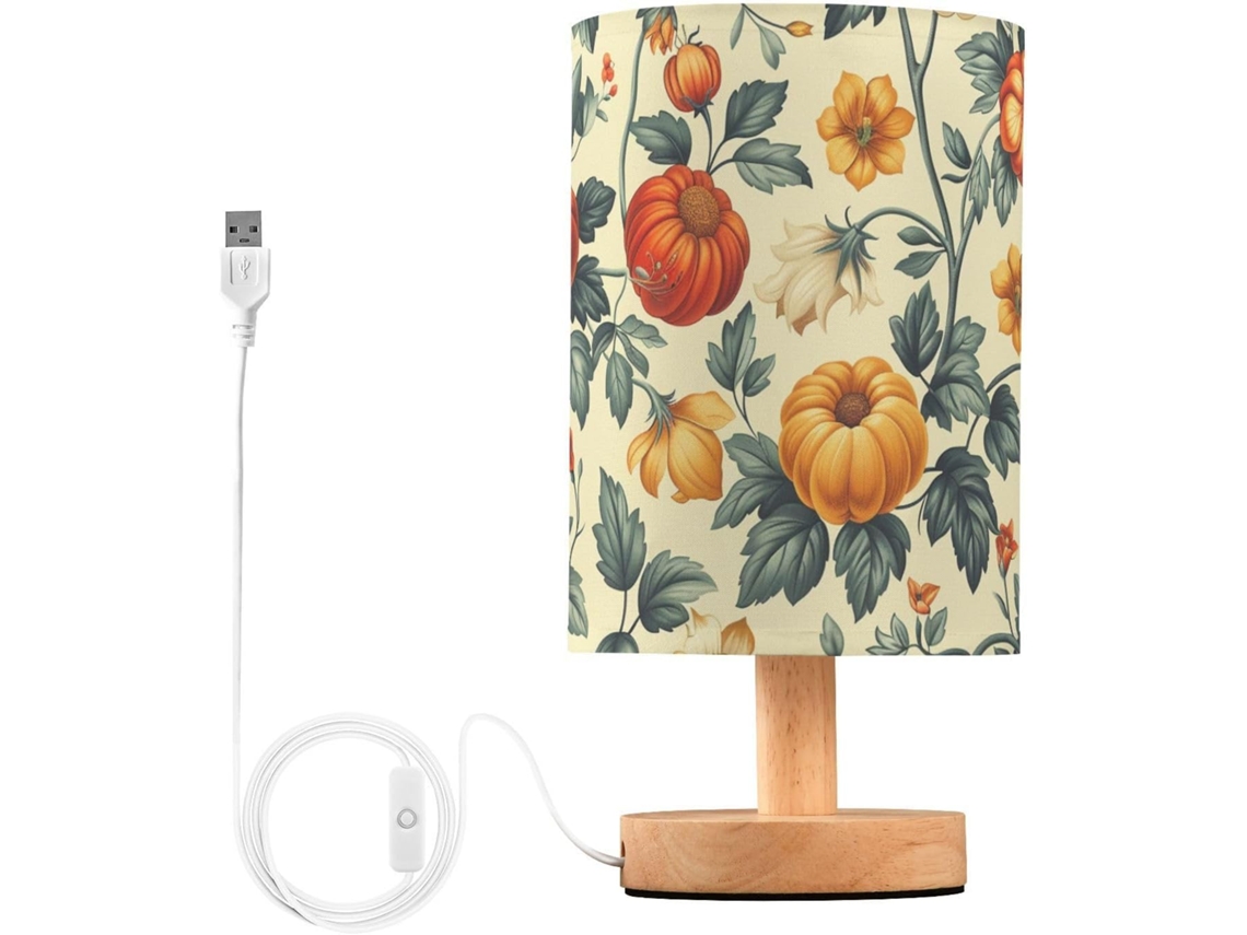 Luminária De Mesa Led Colorida Com Design Abóbora E Verão, Ideal Para Quarto Infantil, Com Plugue