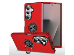 Capa Magnética Para Celular Em Pc + Tpu Com Suporte De Anel Invisível Para Samsung Galaxy Z Fold7 5g