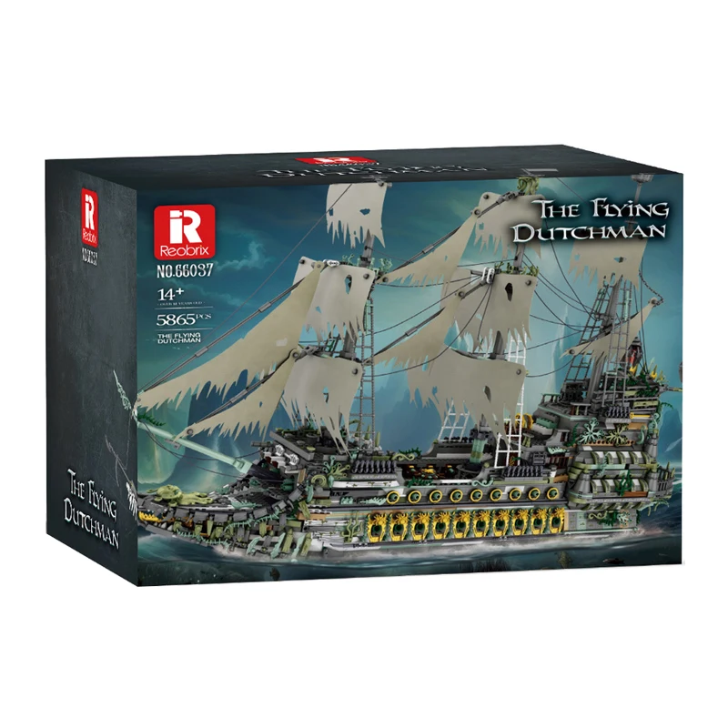 Brinquedo De Montar Modelo De Bloco De Construção Do Navio Pirata Flying Dutchman