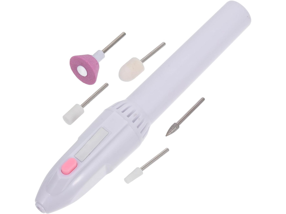 Caneta elétrica portátil silenciosa para polimento de unhas, Feita de plástico.