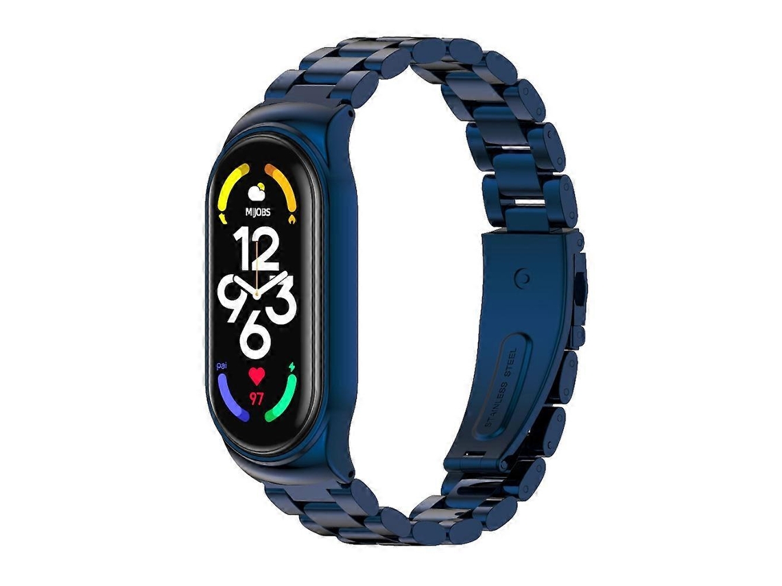 Pulseira De Aço Inoxidável Com Três Contas Mijobs Cs Para Xiaomi Mi Band 7 / 7 Nfc