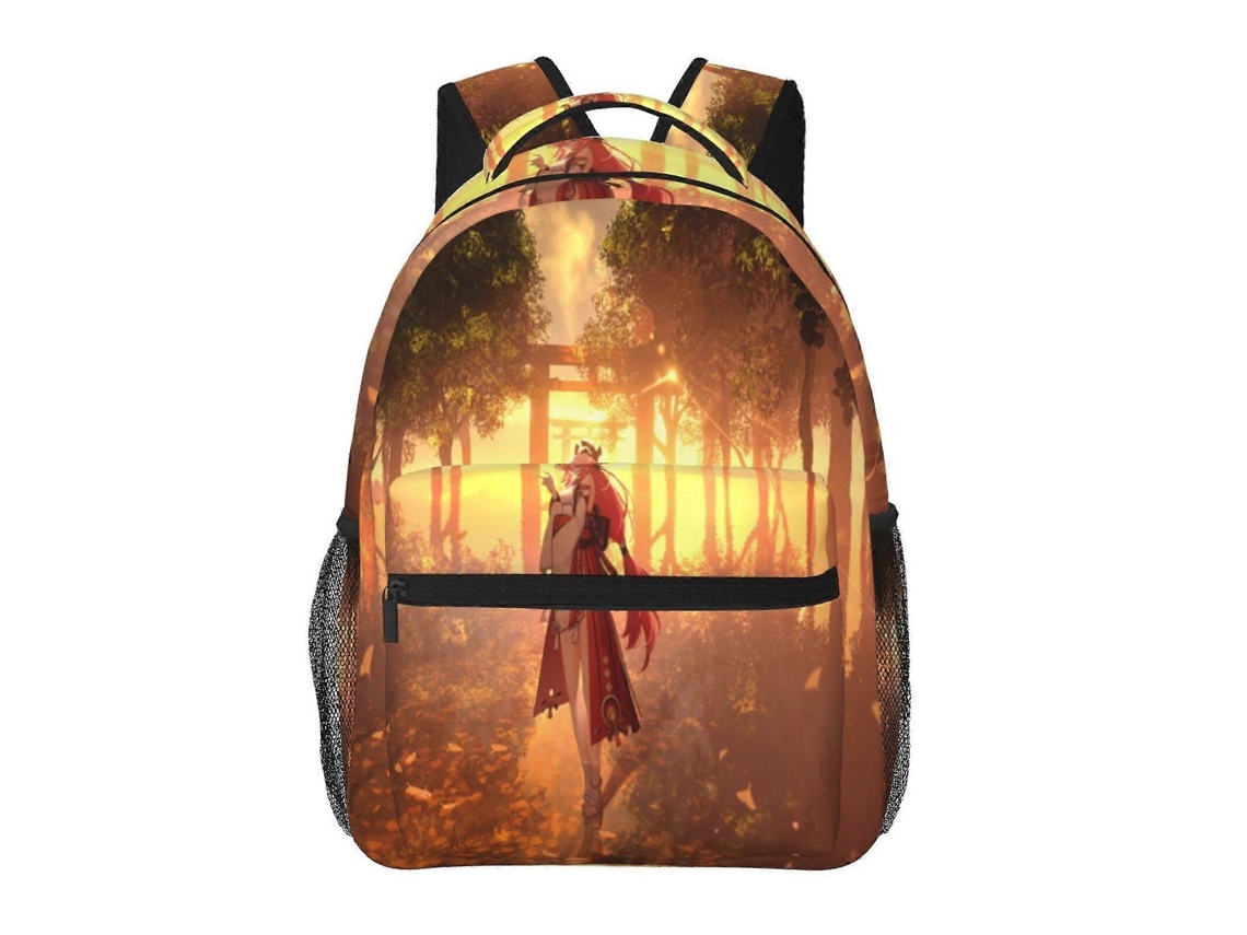 Mochila Genshin Impact J304 Para Escola E Trabalho, Leve E Impermeável, Mochila Estilosa Para Estudantes E Adultos D304