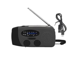 Rádio Solar Com Manivela E Lanterna Led, Rádio Portátil Fm/am/wb Com Usb Para Emergências E Prevenção De Desastres, Preto, Modelo Europeu. Brilvibera