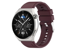 Pulseira De Silicone Com Fivela Prateada Para Huawei Watch Gt 42mm/46mm / Gt2 46mm Com Ponta Saliente De 22mm