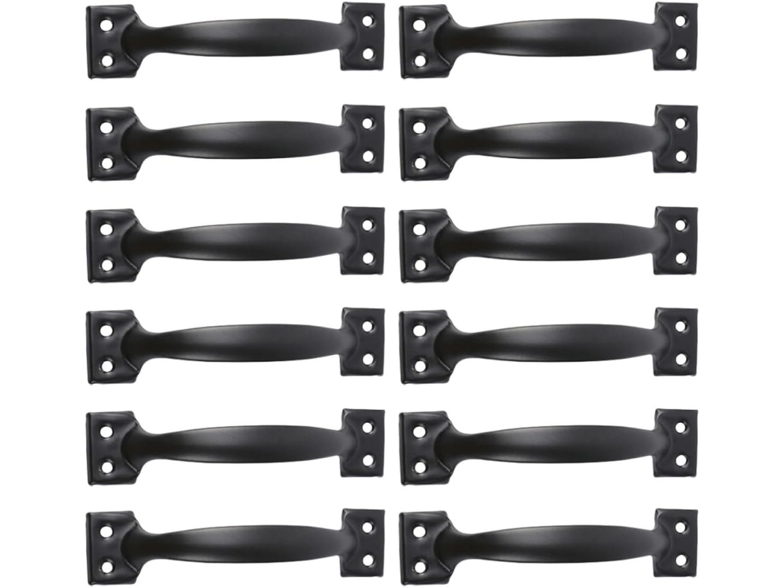 Yarnow 12-puxadores Retrô Em Formato De Bola Ferro Preta Para Armários Cozinha, Pacote Com 12 Peças, Design Confortável