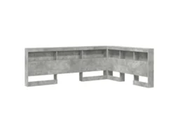 Conjunto 1 Cabeceira De Armazenamento Vidaxl Cinzento Madeira De Pinho Maciça (160 Cm)
