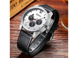 Lurelia Relógio Masculino, Movimento De Quartzo, Analógico, Data/calendário, Aço Inoxidável, Couro, Resistente À Água, Dourado, Castanho