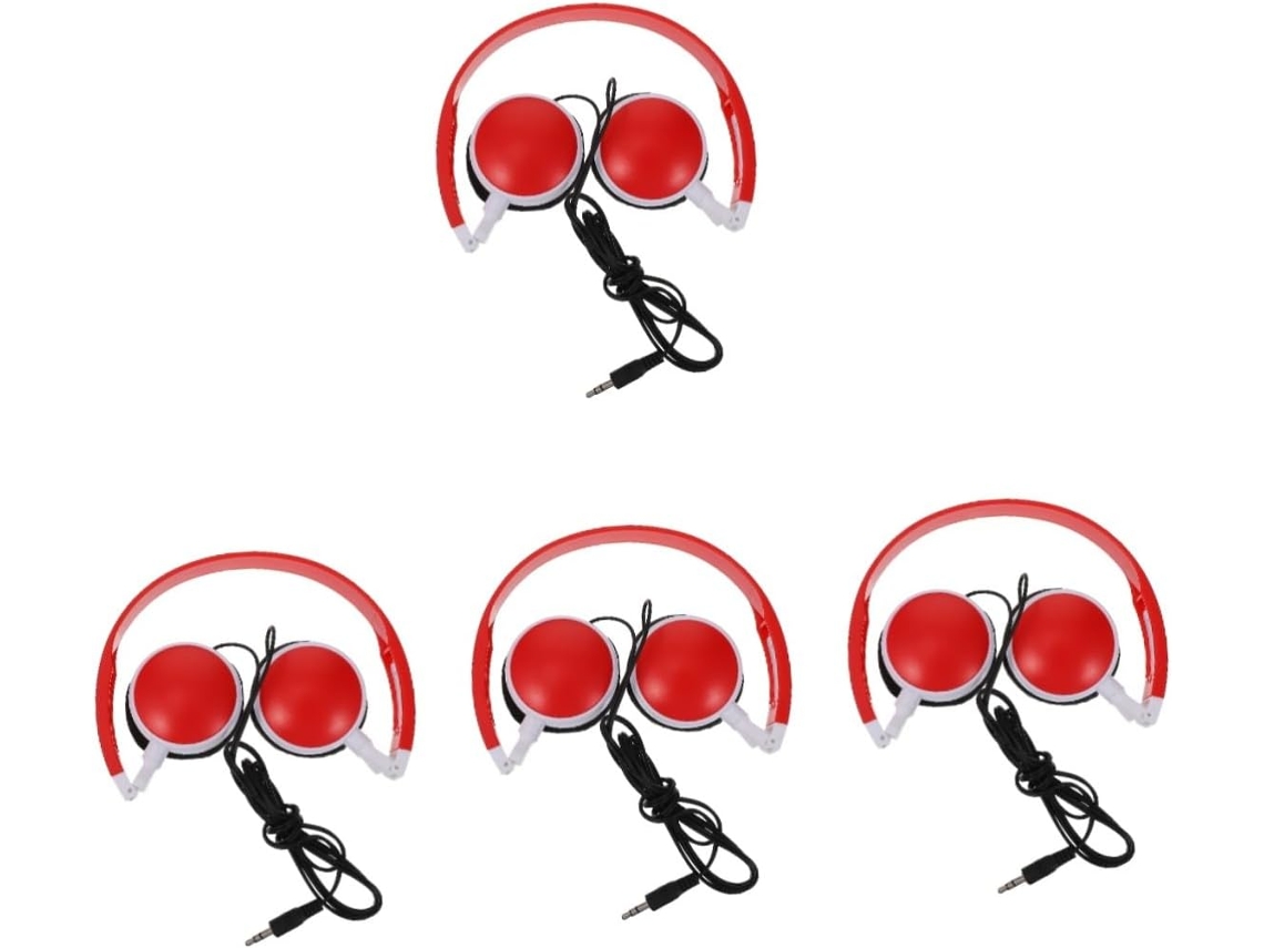 Hemobllo Conjunto De 4-fones Ouvido Estéreo Dobráveis Com Fio Para Meninos E Meninas, Com Cancelamento De Ruído, Ideais