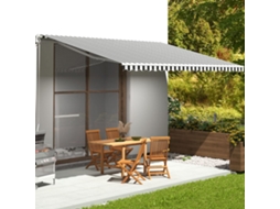 Vidaxl Tecido De Substituição Para Toldo Antracite E Branco 480x345 Cm Poliéster