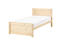 Cama Beliani Dauphin De Madera De Pino Marrón 99x206x82