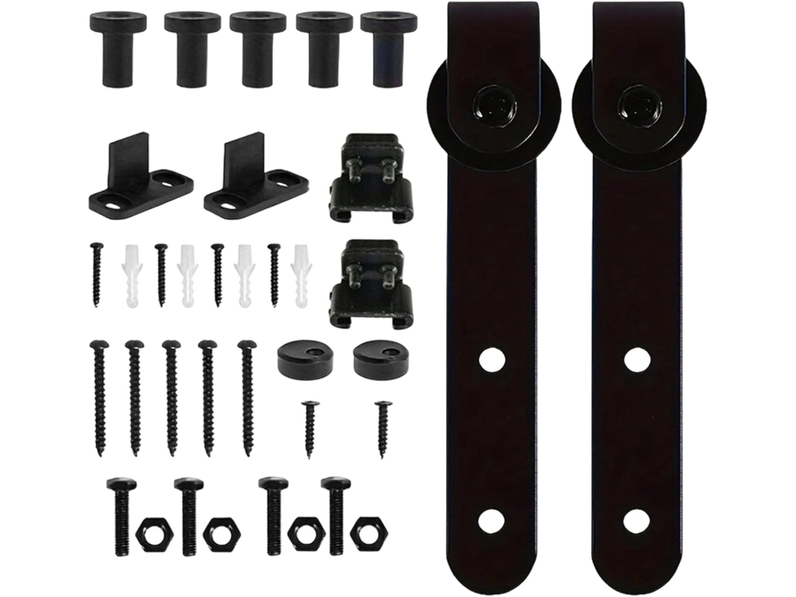 Conjunto de Trilho de Aço Macio para Porta de Correr, para Instalação Rápida, Trabalho Remoto e Uso. SFUSHOS