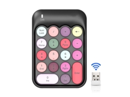 Teclado Numérico Sem Fio Ak18 2.4g Mini com Teclas Redondas para Contabilidade