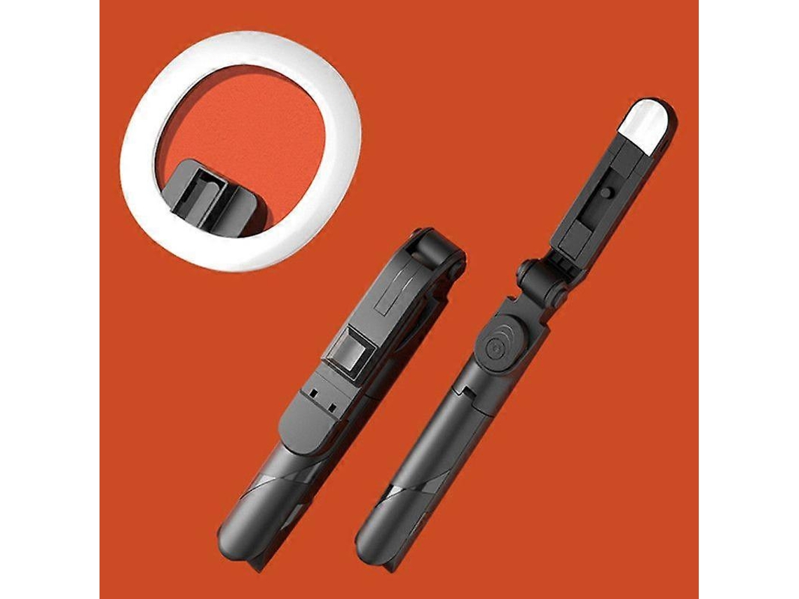 Tripé Para Selfie Sem Fio Compatível Com Bluetooth, Com Luz De Preenchimento Circular De 7,3 Polegadas E Suporte Para Celular Para Transmissões Ao Viv
