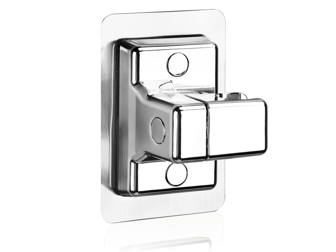 2026-soporte De Ducha Sin Perforar, Ajustable, De Pared, Material Abs Resistente, Plata