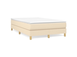 Estrutura de Cama com Molas Tecido Cor Creme MAISON EXCLUSIVE (120x200 cm)