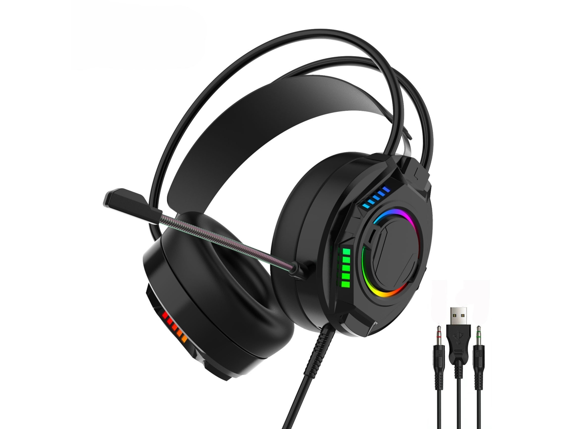 Fones de ouvido para computador - Conector de 3,5 mm. Adequados para computadores desktop e laptops com duas portas.