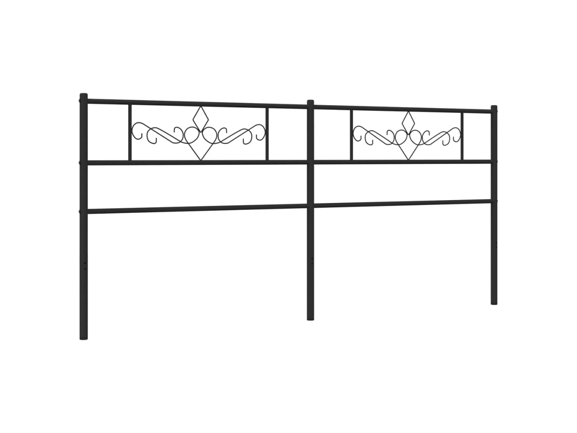 Headboard, Headboards Vidaxl Preto Aço (193 Cm)
