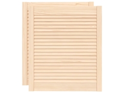 Portas de Roupeiro 2 Peças com Cego Pinho Maciço Design MAISON EXCLUSIVE