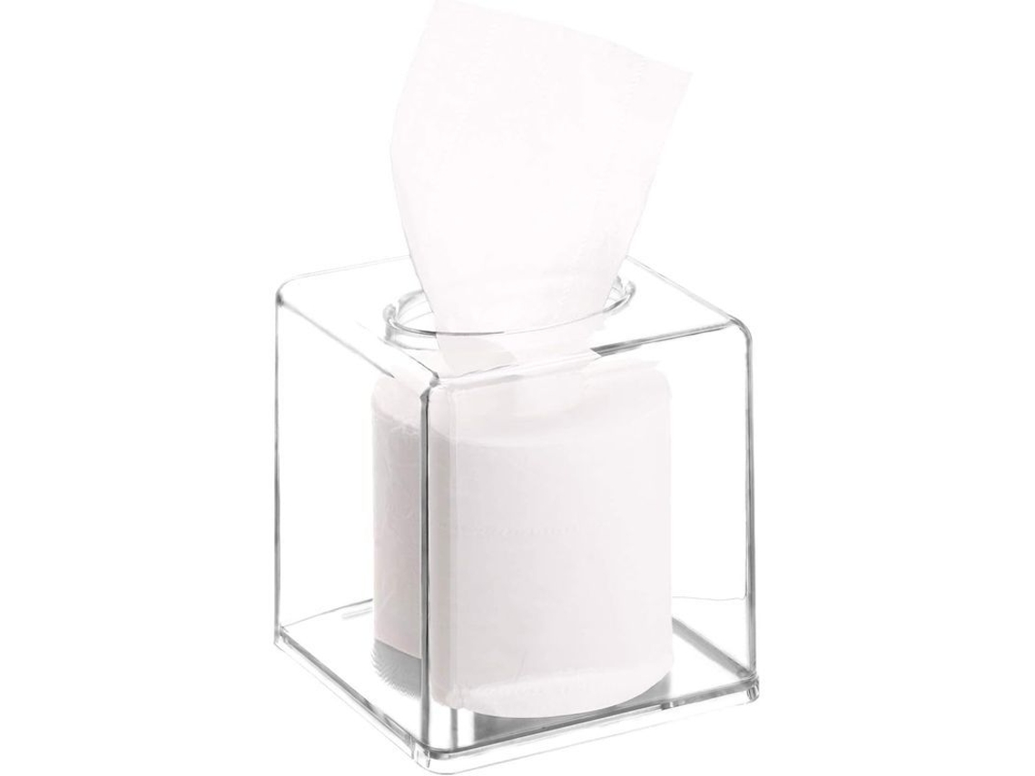 Caja De Pañuelos De Acrílico Transparente Linjou, Rectangular, Para Baño, Dormitorio Y Sala De Estar