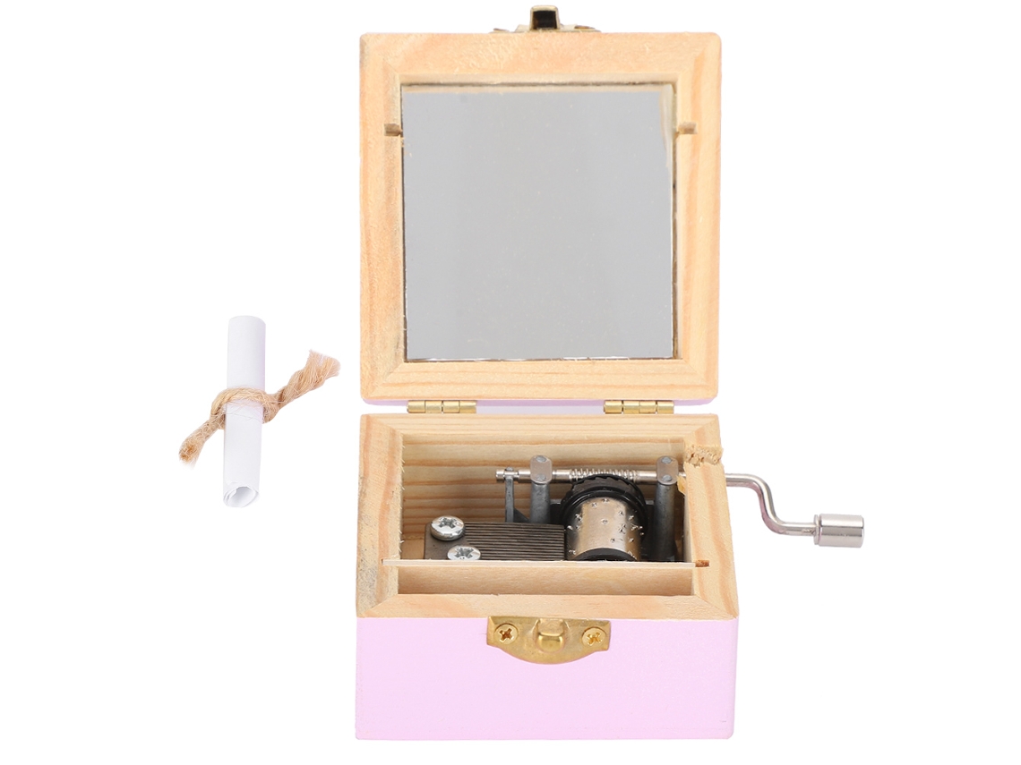 Ornamenta Música Caixa de Música Pine Madeira Manual Rosa Mesa