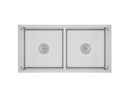 Kitchen Sink, Kitchen Sinks Vidaxl Prateado Aço Inoxidável (86.5 X 44 X 20 Cm)