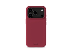 Capa De Celular Iphone 17 Pro Em Silicone Vermelho Aveludado