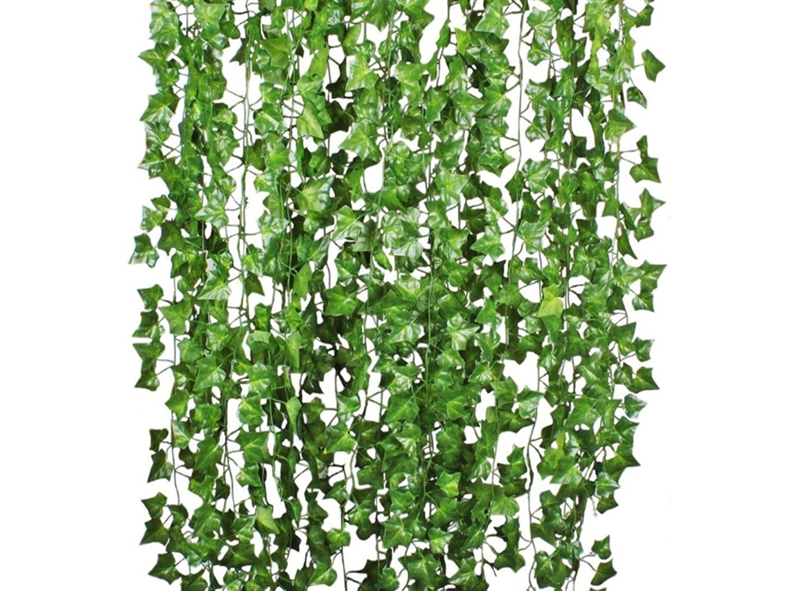 Planta Artificial Trepadeira Hera Vinha Eucalipto Decorativa 12pcs