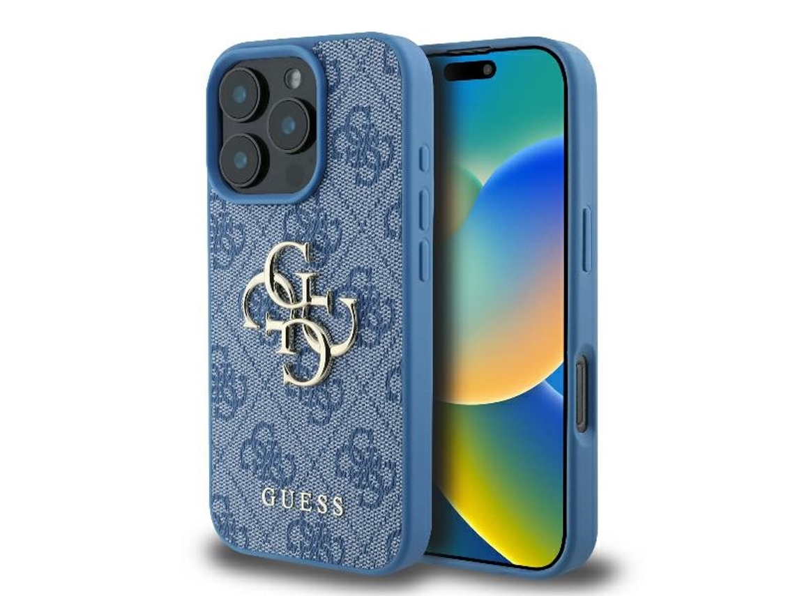 Capa Rígida Guess Para Iphone 16 Pro 6.3 Com Logo E Tecnologia 4g