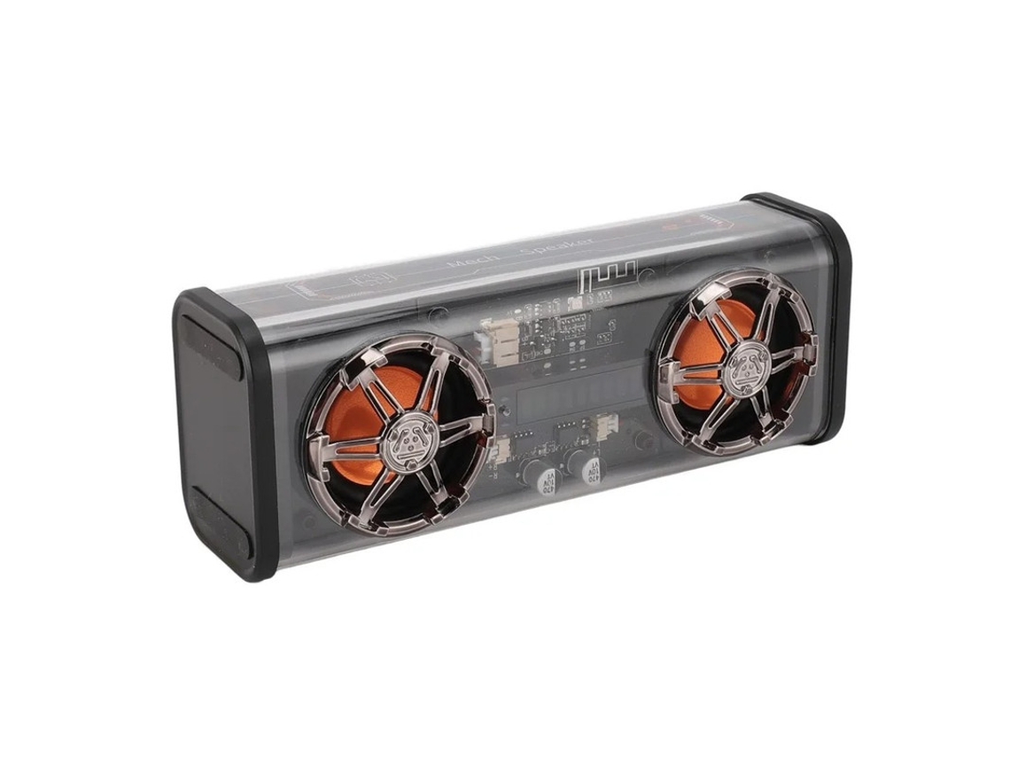 Alto Falante Transparente Com Subwoofer, 5.3, Luzes Coloridas Para Casa, Festa, Viagens Yizhood (preto)