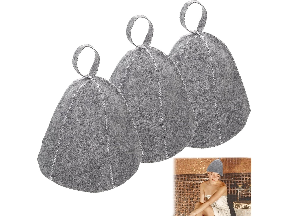 Touca de Feltro para Sauna, Conjunto de 3, AQUAFORGE