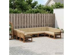 Vidaxl Conjunto De Sofás Para Exterior 9 Unid. Natural E Bege