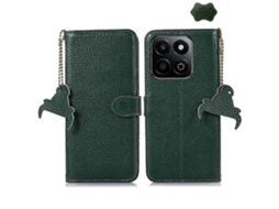 Capa De Celular Em Couro Com Textura De Lichia E Proteção Rfid Para Honor Play 60 Plus